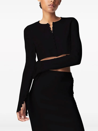 Haruni Scallop-Edge Knitted Top