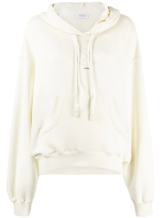 Crystal-Embellished Cotton Hoodie