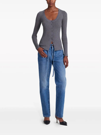 Jones Logo-Embroidered Cashmere Cardigan