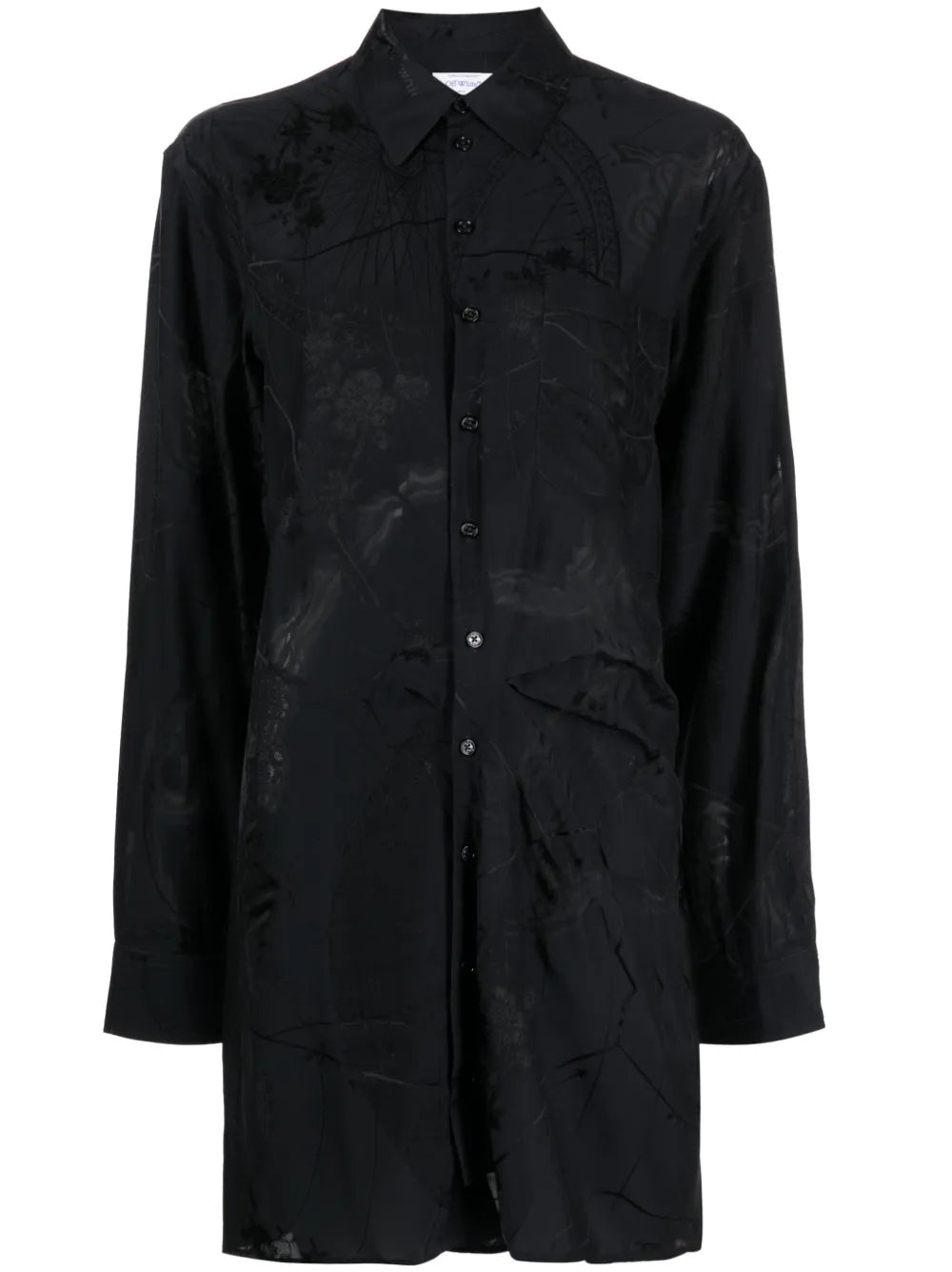 Floral-Print Long-Sleeve Minidress