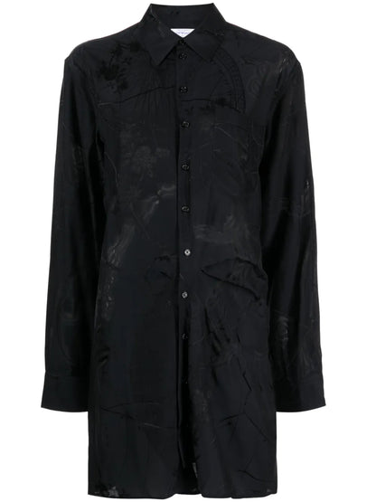 Floral-Print Long-Sleeve Minidress