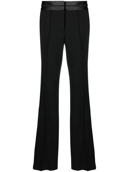 Satin-Trimmed Bootcut Trousers