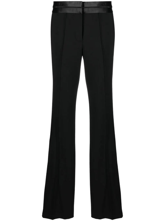 Satin-Trimmed Bootcut Trousers