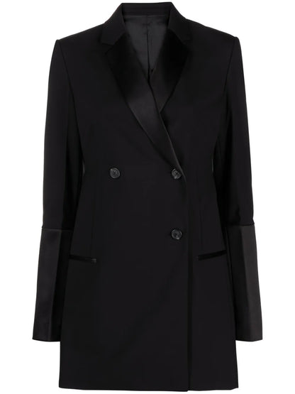 Double-Breasted Tuxedo Blazer