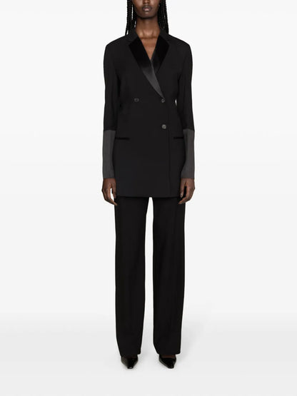 Double-Breasted Tuxedo Blazer