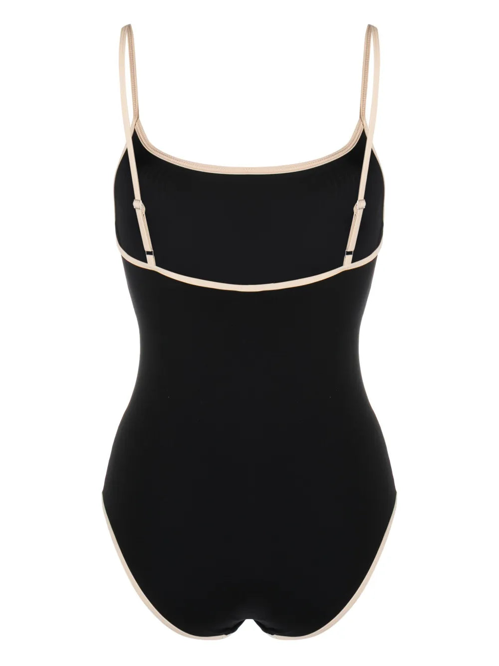 Striped-Edge Spaghetti-Strap Swimsuit