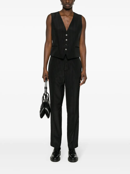 Pinstripe Tapered Trousers