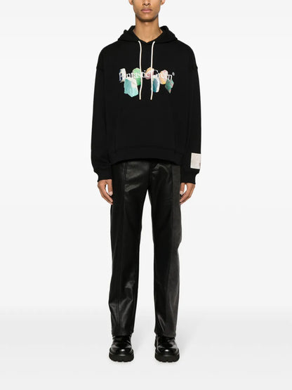 Slogan-Print Organic-Cotton Hoodie