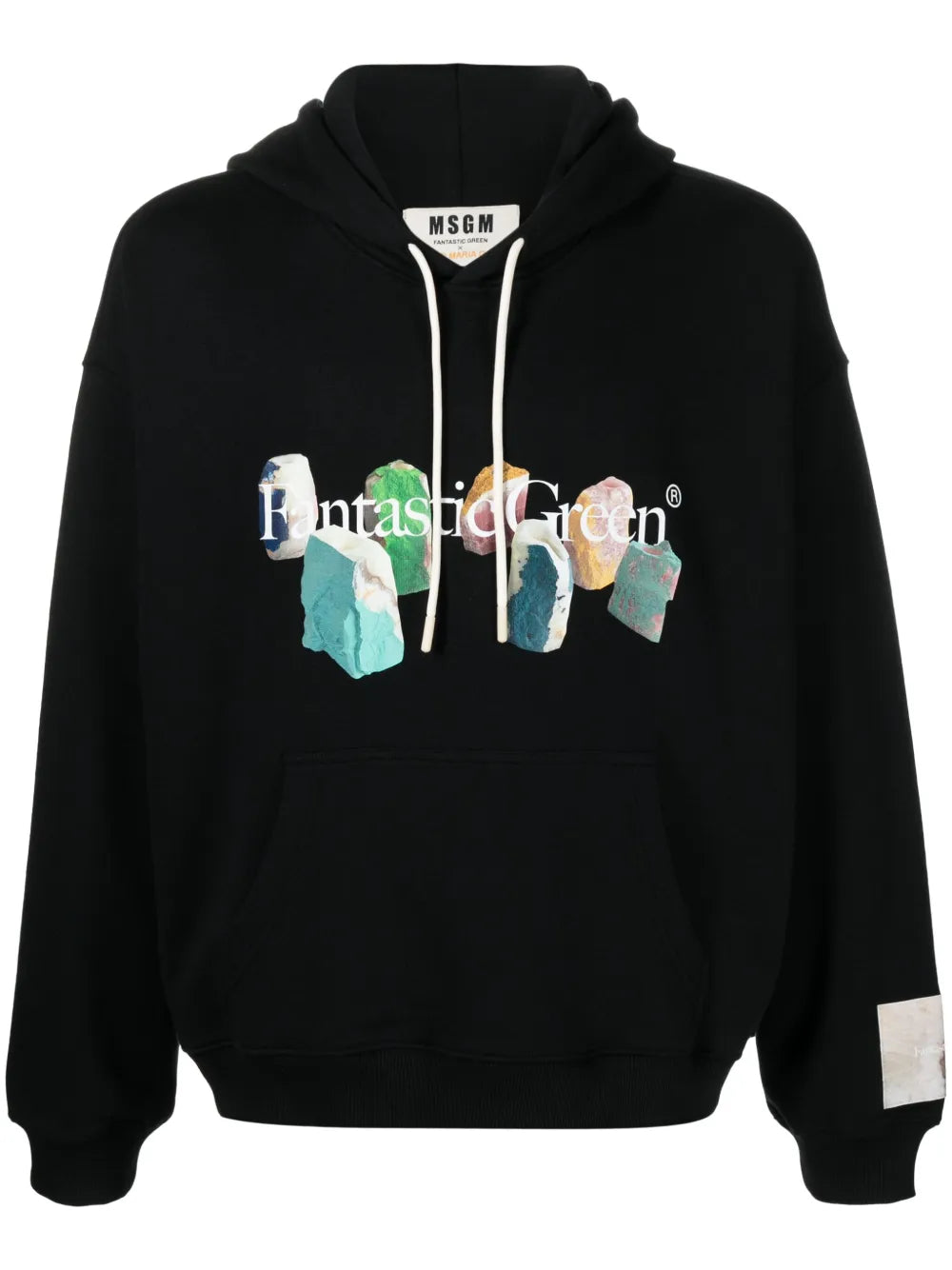 Slogan-Print Organic-Cotton Hoodie