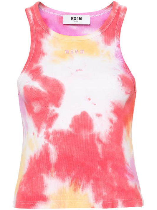 Tie-Dye Ribbed Tank Top