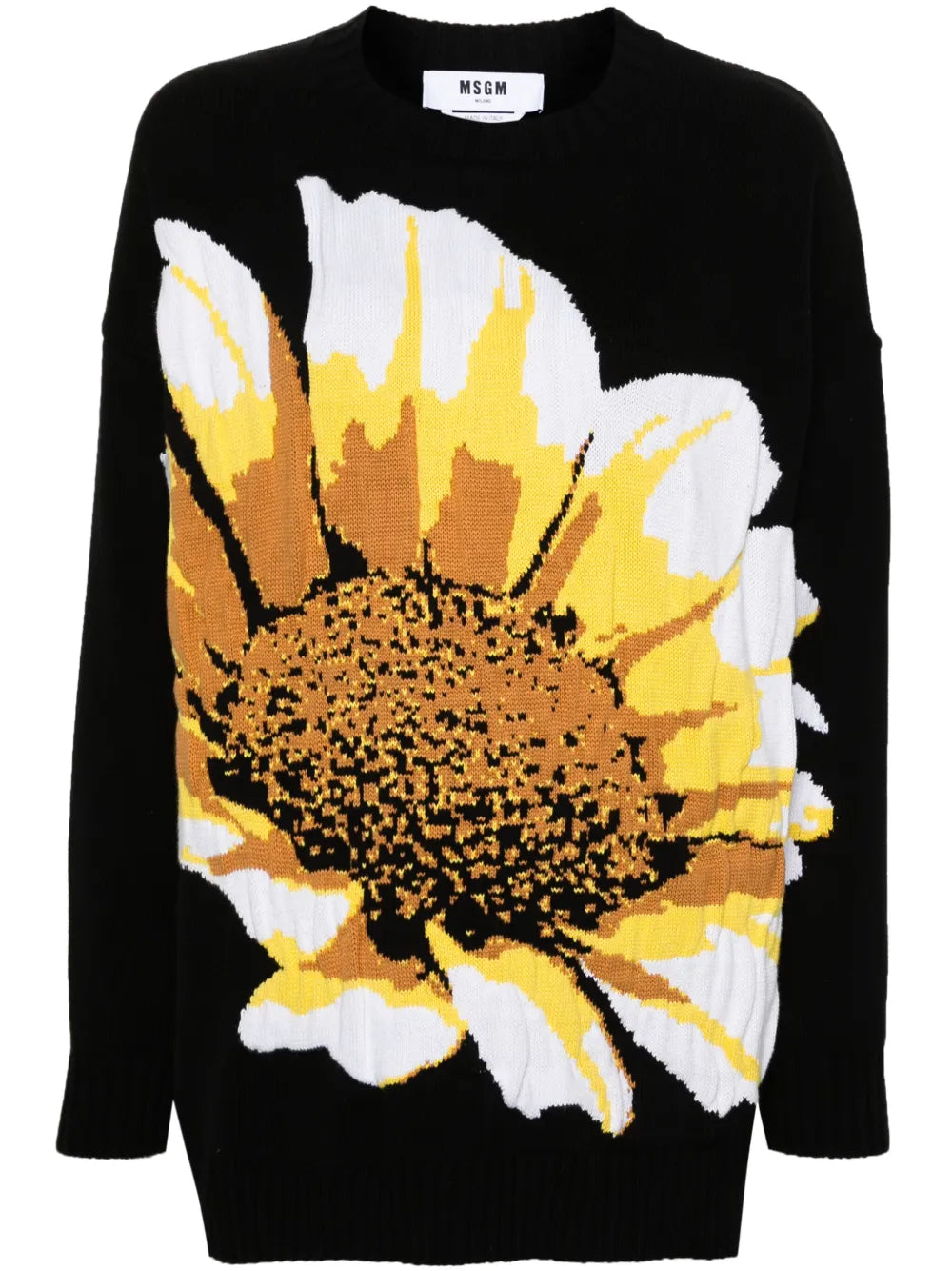 Floral-Intarsia-Knit Jumper
