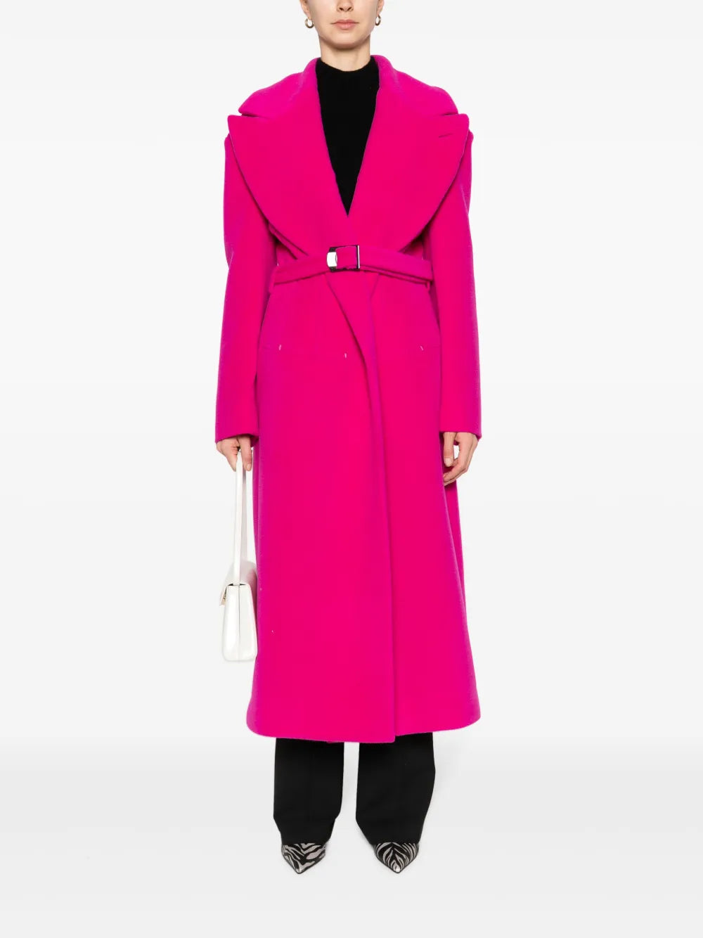 Faux-Fur Belted Coat
