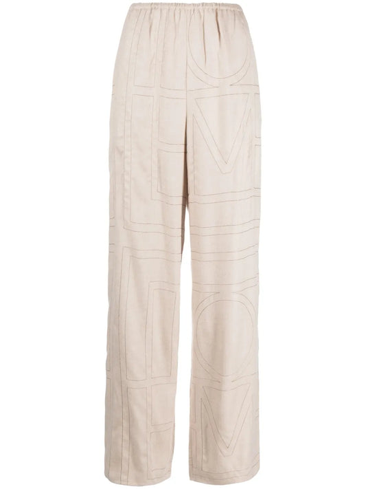 Monogram Flannel Pajama Bottoms