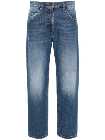 Mid-Rise Cropped Jeans