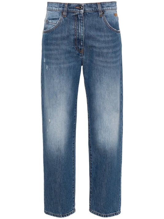 Mid-Rise Cropped Jeans