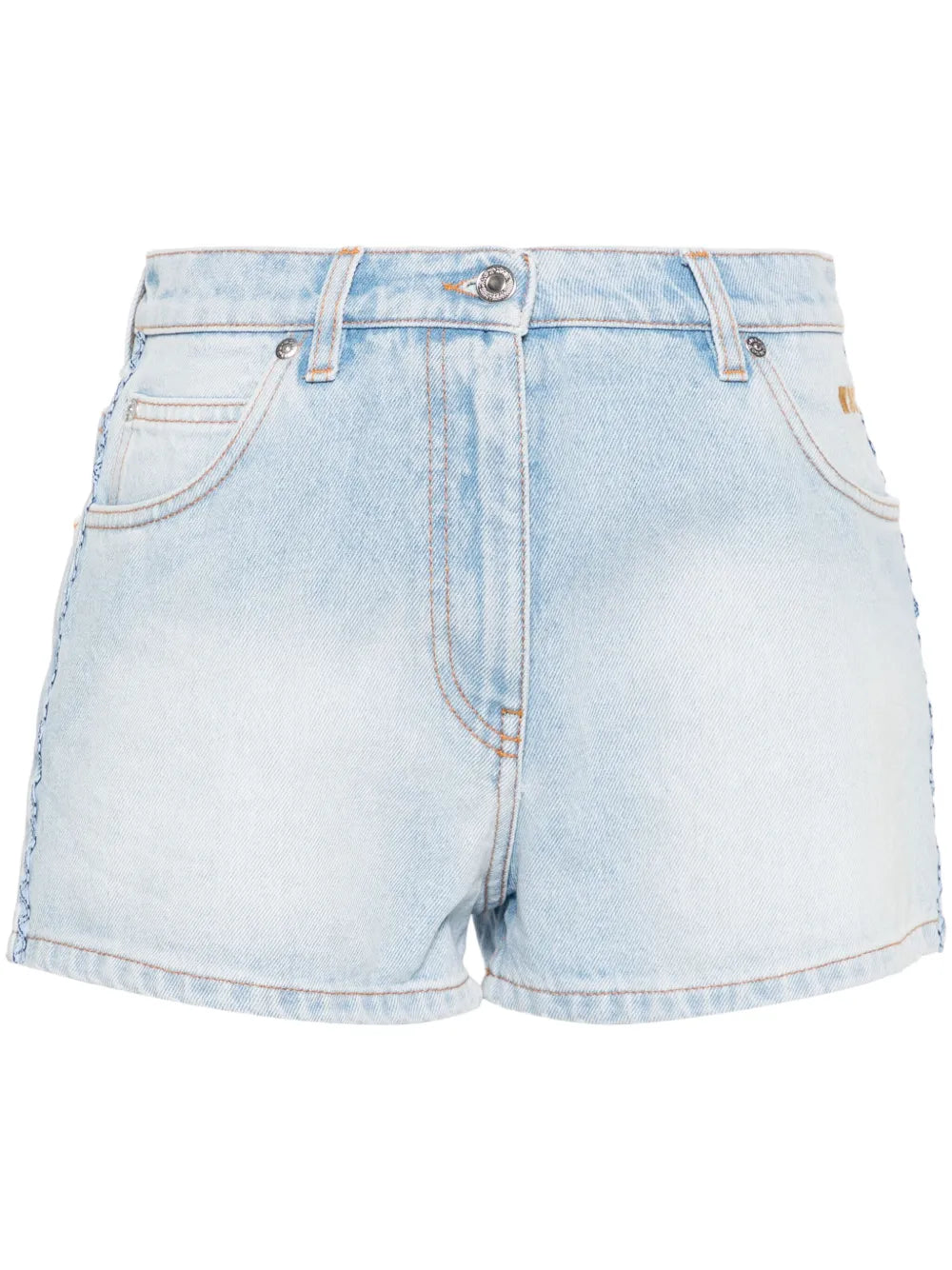 Logo-Embroidered Denim Shorts