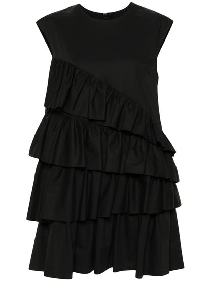 Ruffle-Detailing Cotton Dress