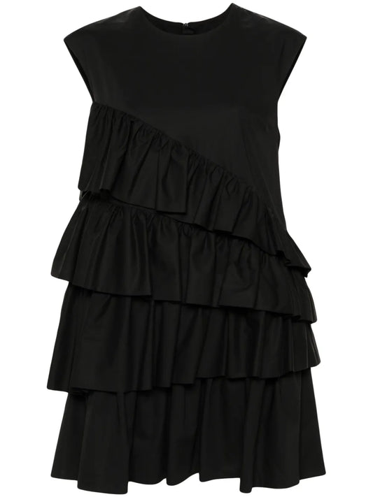 Ruffle-Detailing Cotton Dress