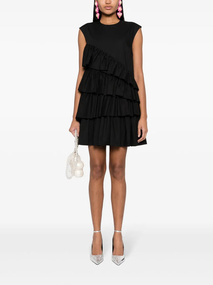 Ruffle-Detailing Cotton Dress