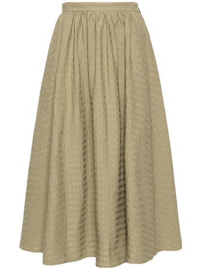 Seersucker-Embellished Skirt