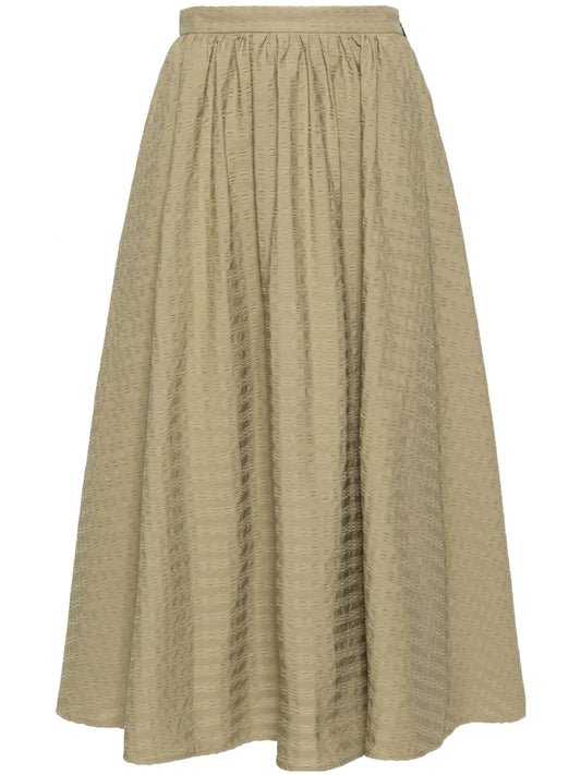 Seersucker-Embellished Skirt