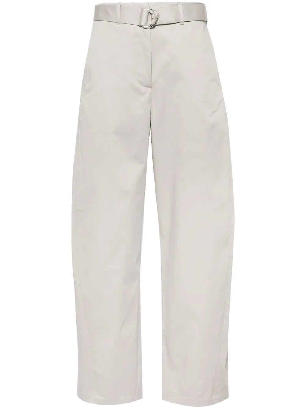 Wide-Leg Twill Trousers