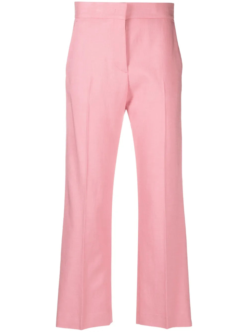Straight-Leg Cropped Trousers