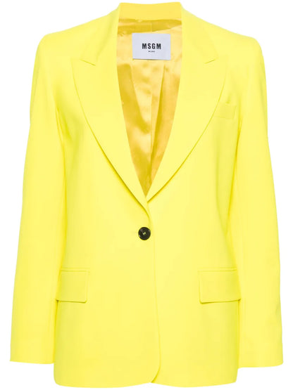 Single-Breasted Peak-Lapels Blazer