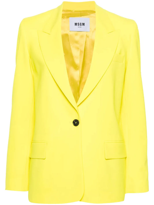 Single-Breasted Peak-Lapels Blazer
