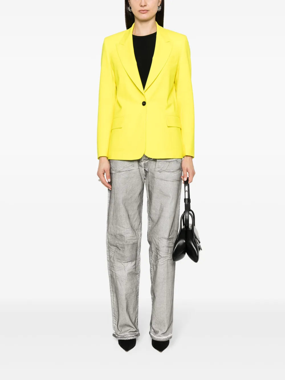Single-Breasted Peak-Lapels Blazer