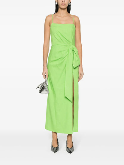Gathered-Detail Maxi Dress