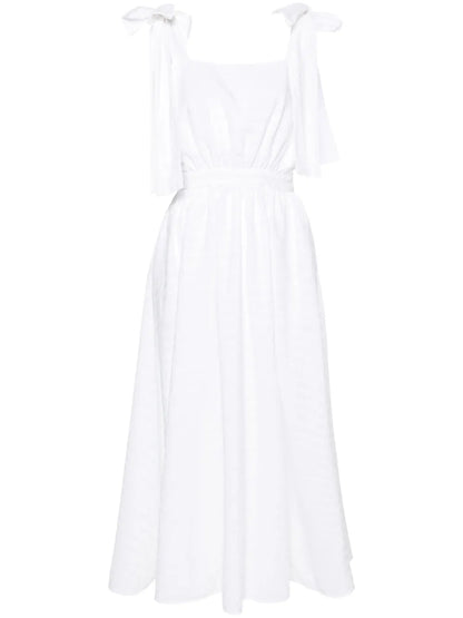 Bow-Detail Midi Dress