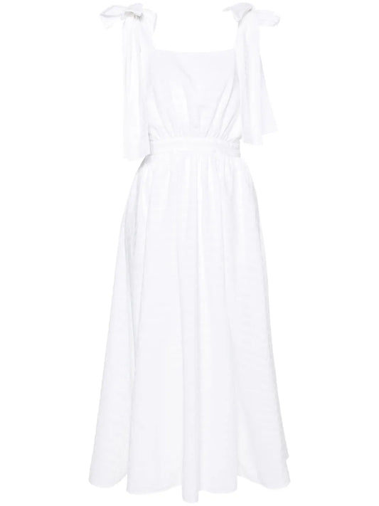 Bow-Detail Midi Dress