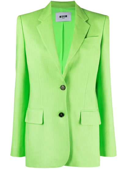 Single-Breasted Textured Blazer