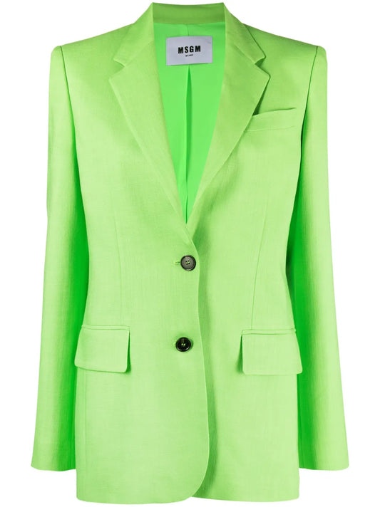 Single-Breasted Textured Blazer