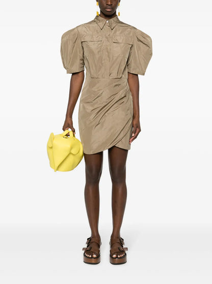 Puff-Sleeve Dress