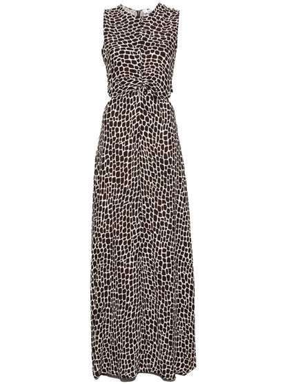 Giraffe-Print Maxi Dress