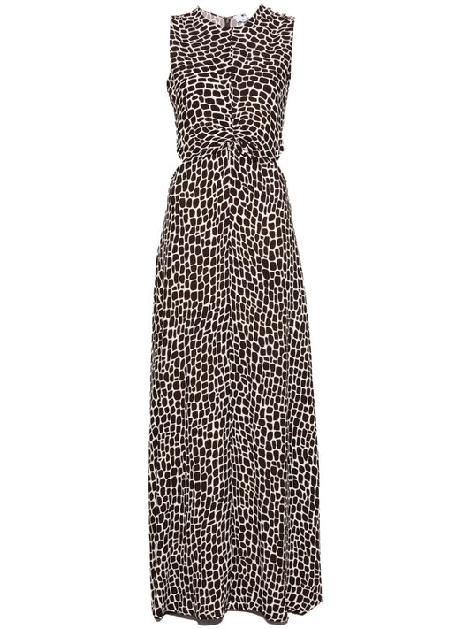 Giraffe-Print Maxi Dress