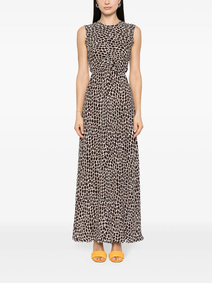 Giraffe-Print Maxi Dress
