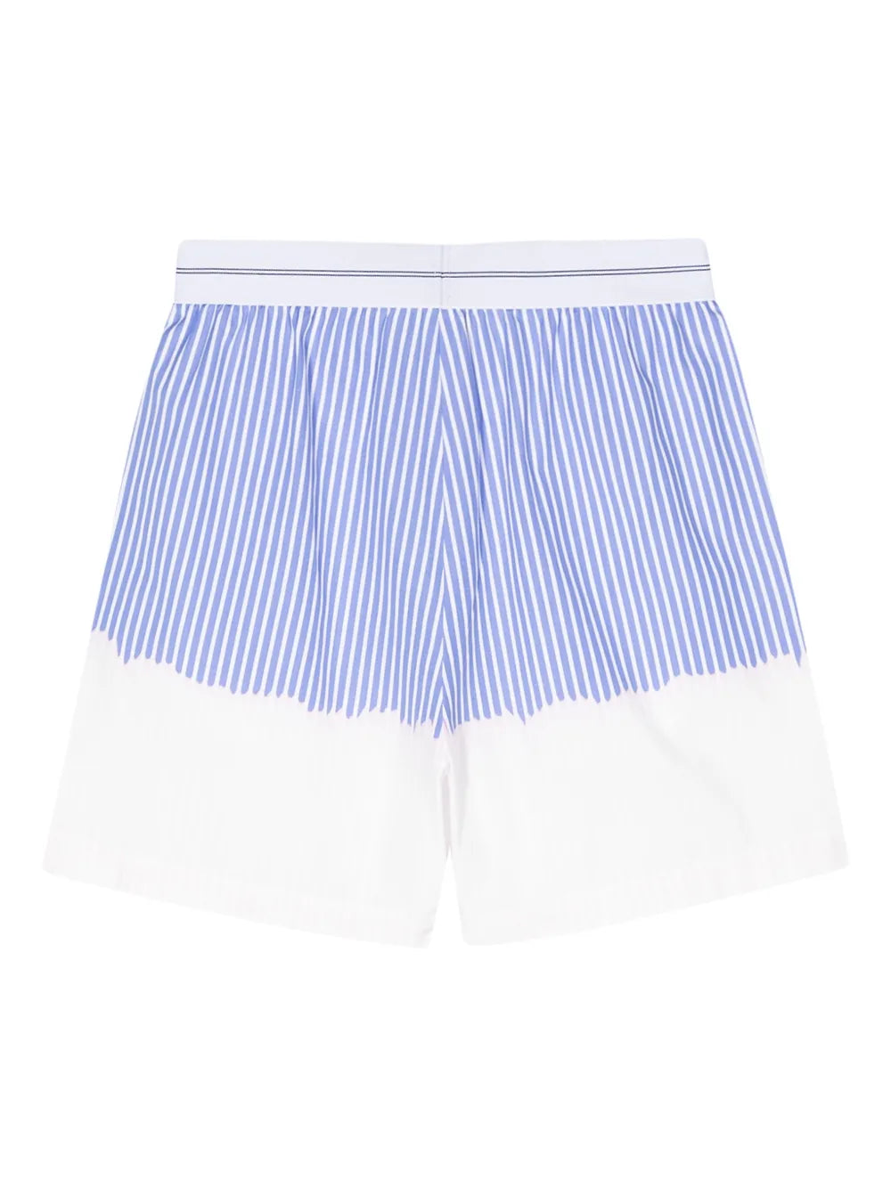 Ombré Striped Cotton Shorts