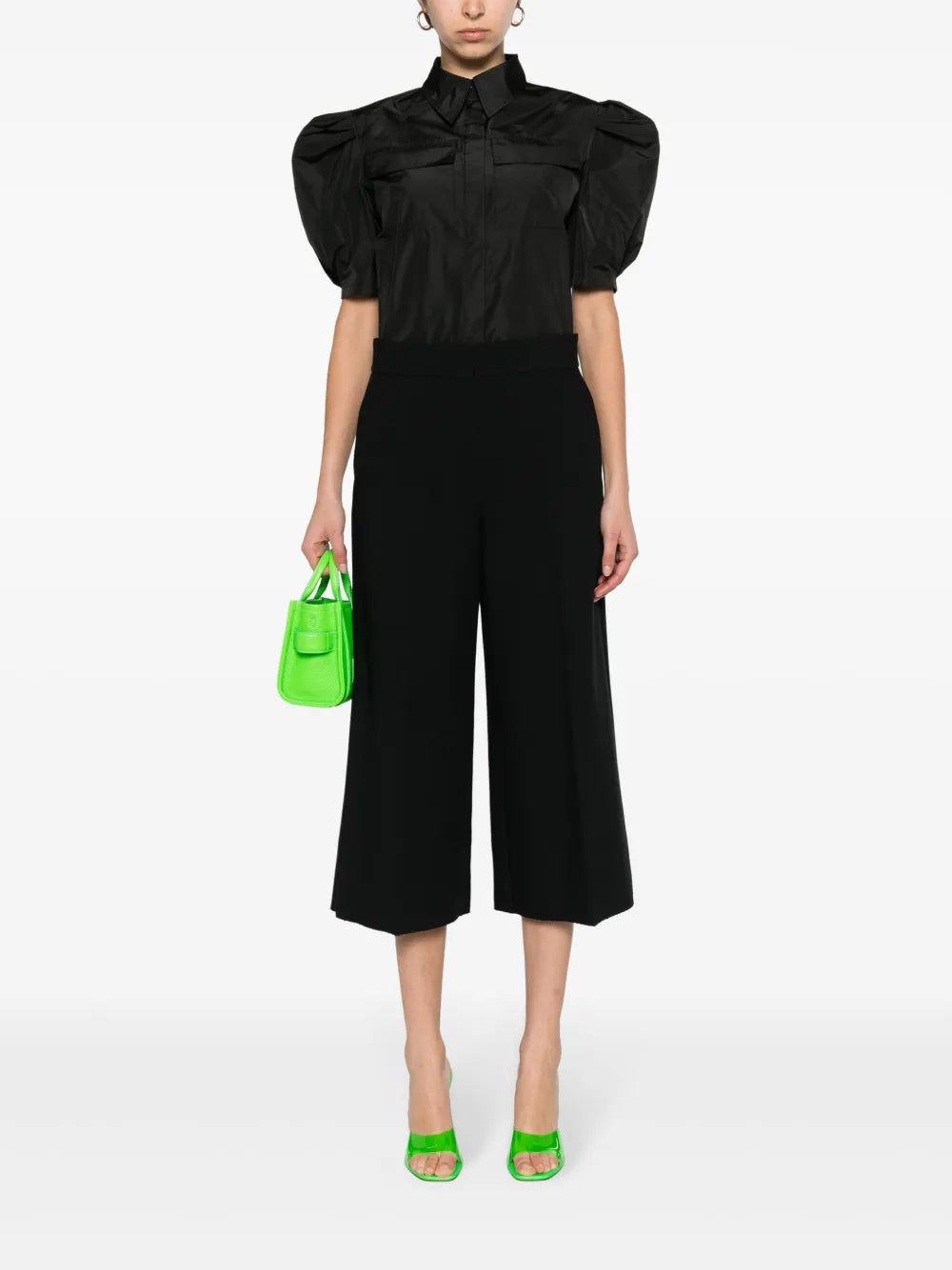 Cropped Wide-Leg Trousers