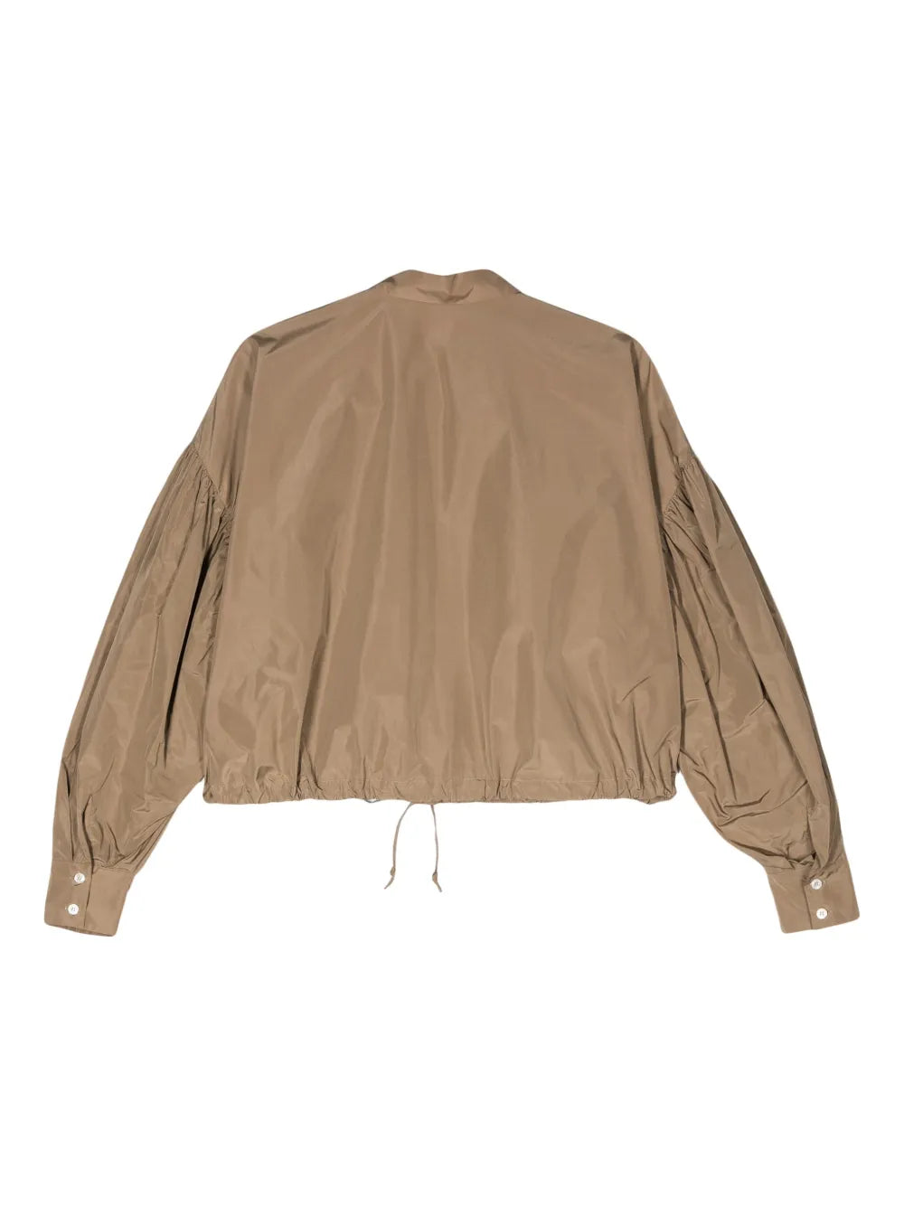 Bishop-Sleeve Taffeta Shirt