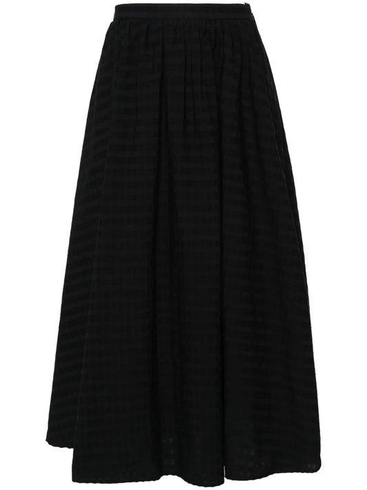 Seersucker-Embellished Skirt
