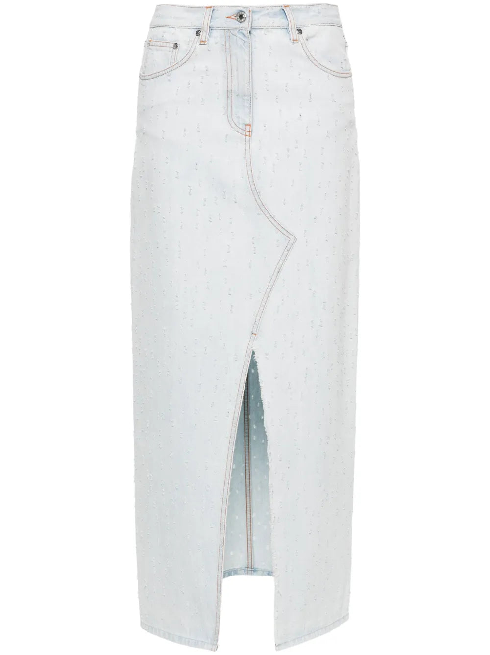 Distressed Maxi Skirt