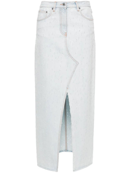 Distressed Maxi Skirt
