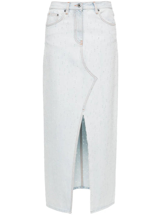 Distressed Maxi Skirt