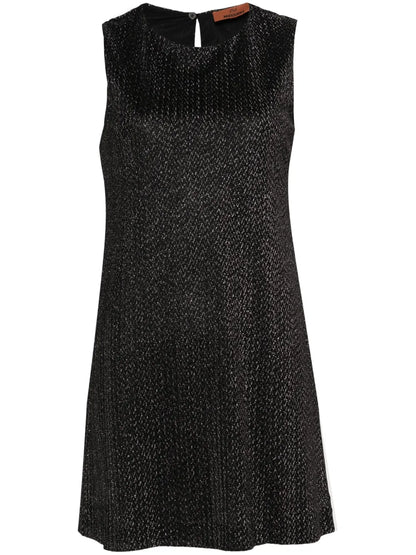 Zigzag-Woven Lurex-Detail Dress