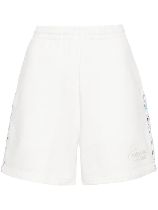 Zigzag-Detailed Cotton Shorts