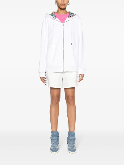 Zigzag-Detailed Cotton Shorts