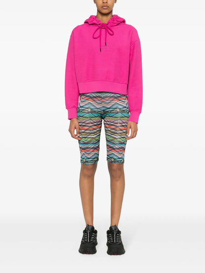 Zigzag-Woven-Print Shorts